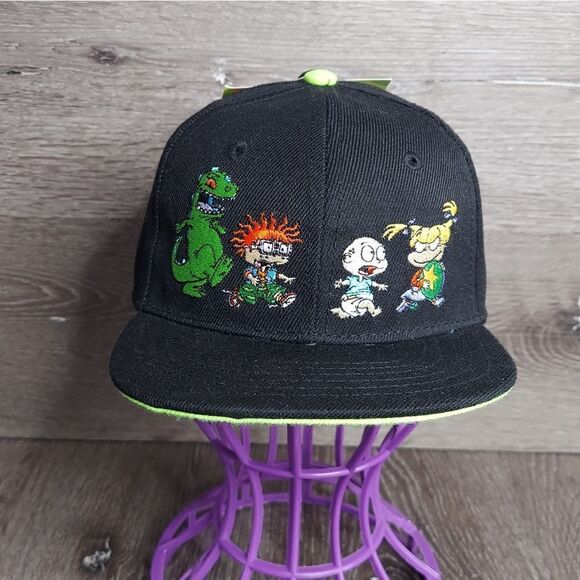 2018 Nickelodeon Rugrats Toddler Hat Cap Snapback Adjustable Black Embroidered - Picture 1 of 8